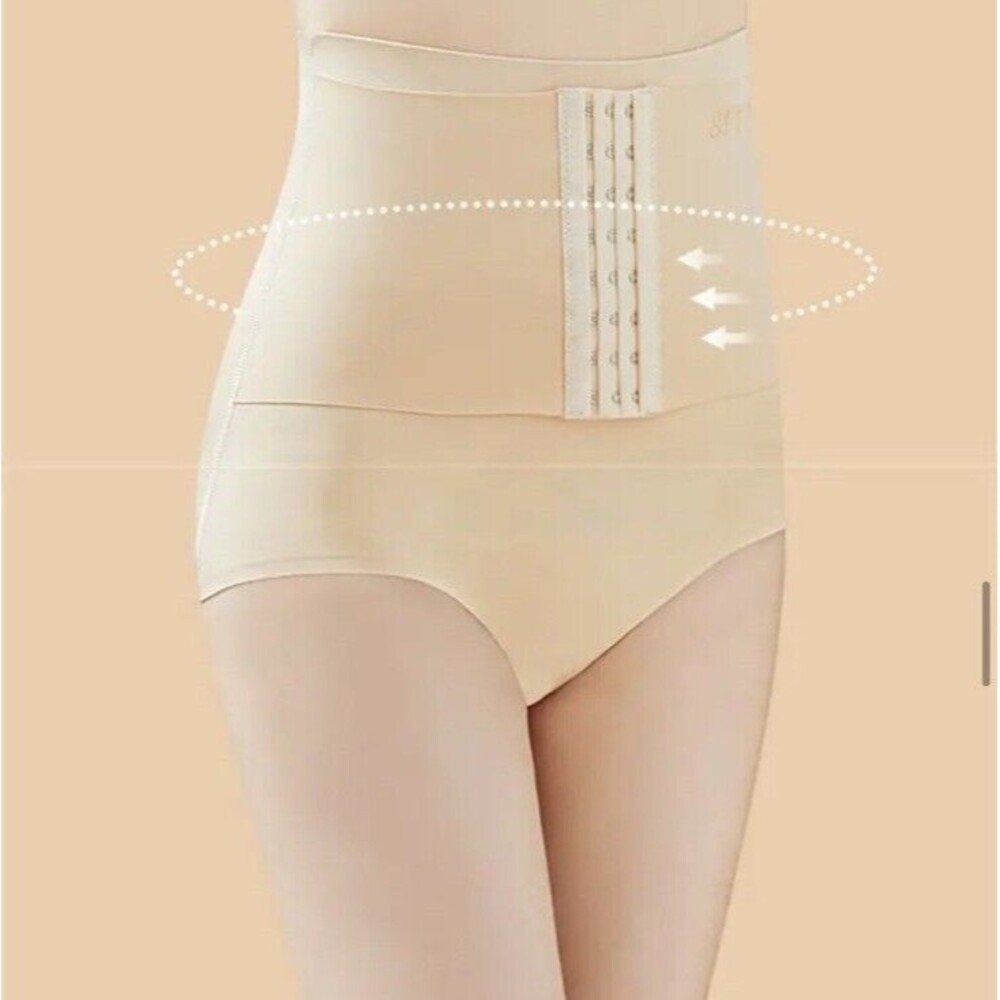 2 in 1 Flat Belly Panties Body Shapewear Thin Waist Trainer Shaper Corset M NEW